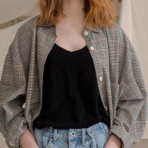 Monts629 Loose Fit Tuck Shirt Jacket